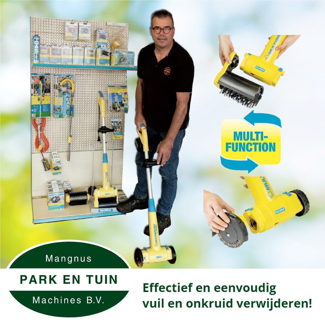 De Gloria Multibrush verwijdert effectief vuil en onkruid!