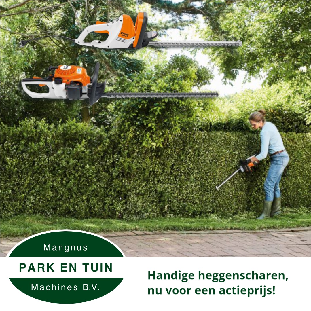 Een goed verzorgde haag met de heggenscharen van STIHL