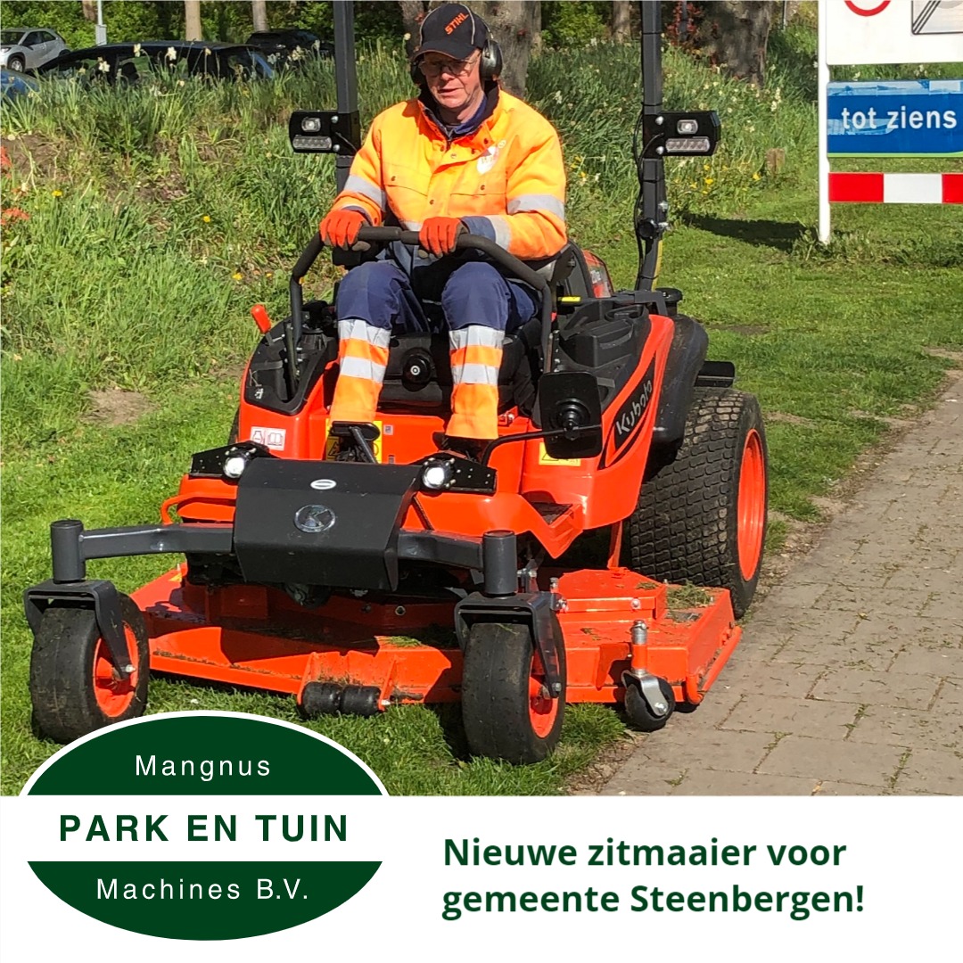 Onderhoud groenvoorziening met nieuwe zitmaaier