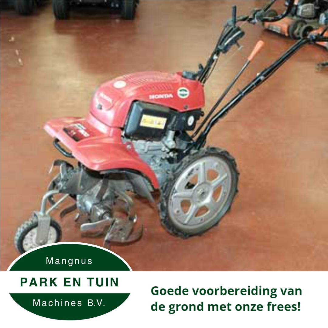 Huur onze Honda frees om de grond om te zetten en te verbeteren