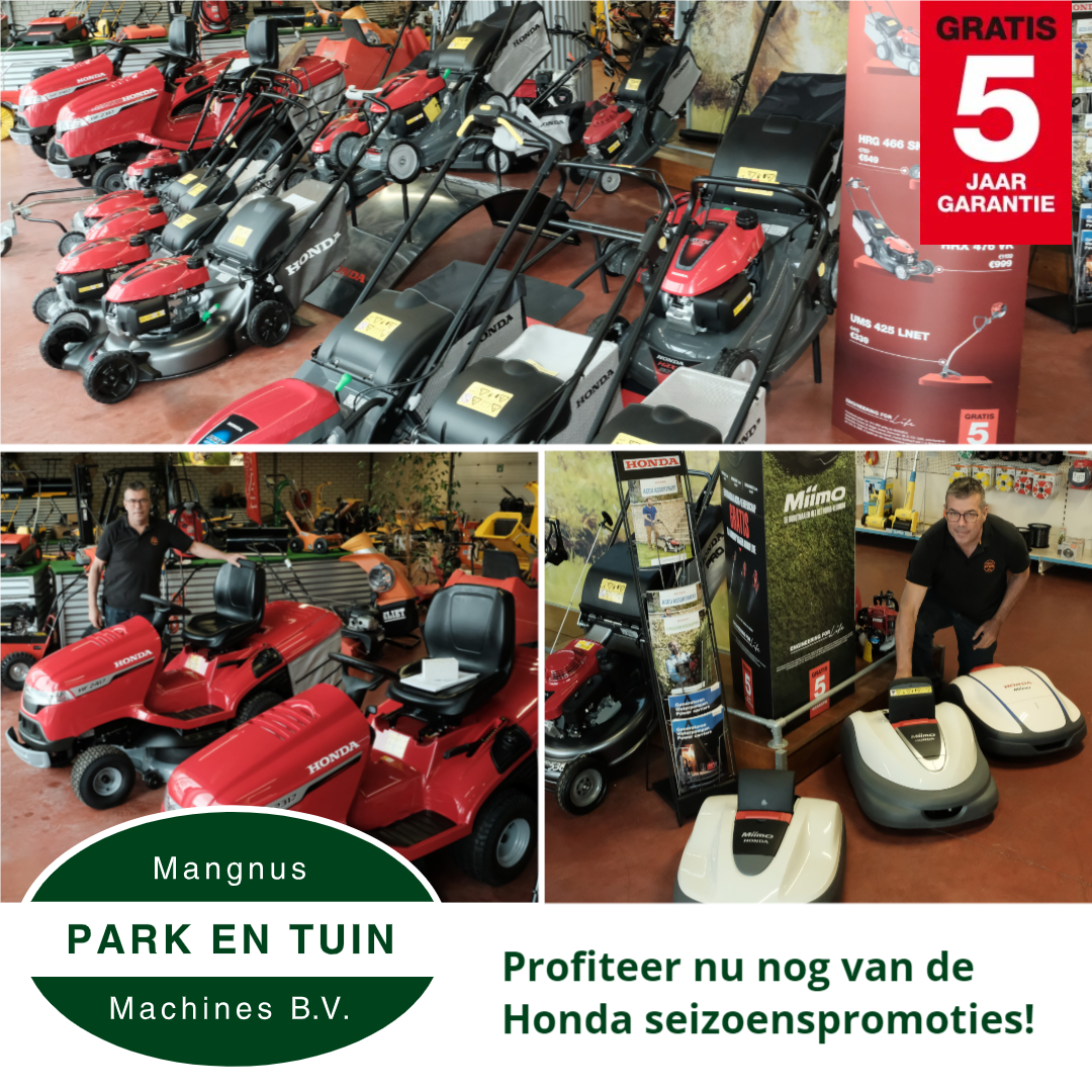 Korting op diverse Honda tuinmachines!