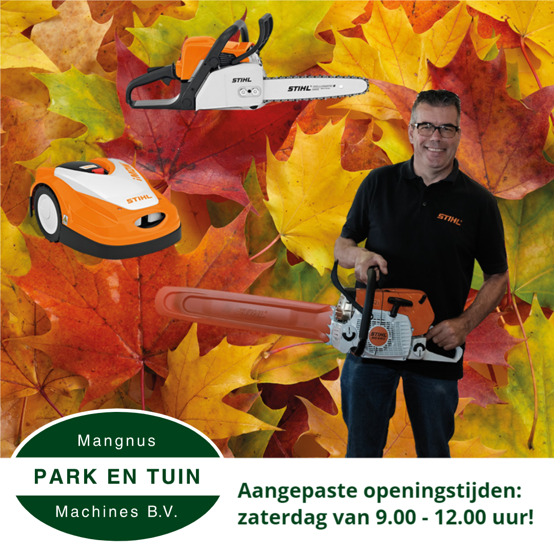 Aangepaste openingstijden op zaterdag vanaf november!