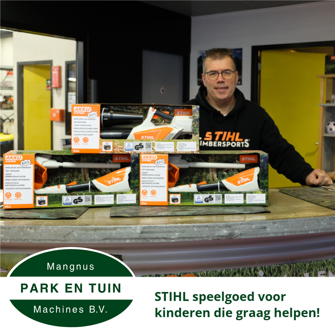 STIHL (speelgoed)gereedschap een mooi cadeau voor pakjesavond